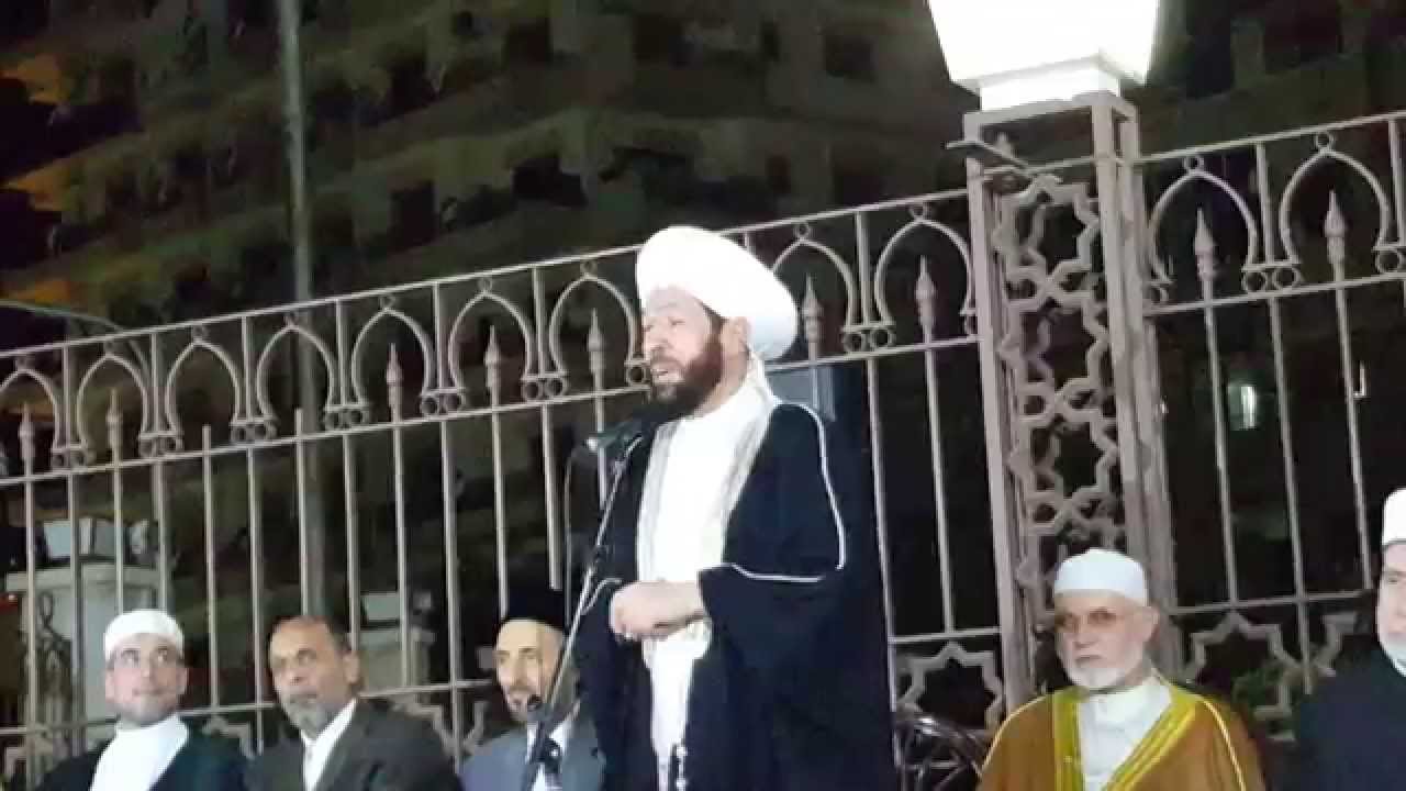 كلمة سماحة المفتي في عزاء الشيخ الدكتور وهبة الزحيلي رحمه الله