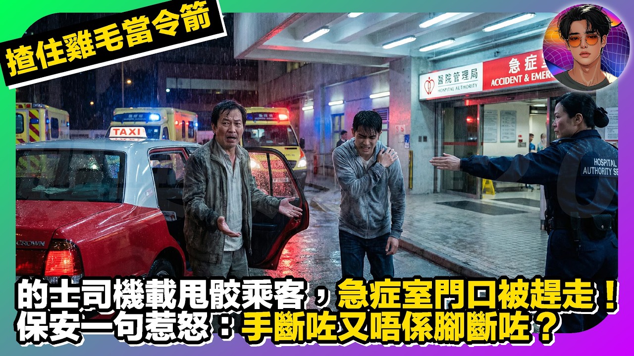 【揸住雞毛當令箭】的士司機載甩骹乘客，急症室門口被趕走｜保安一句惹怒：手斷咗又唔係腳斷咗？｜娛樂爆爆爆2.0