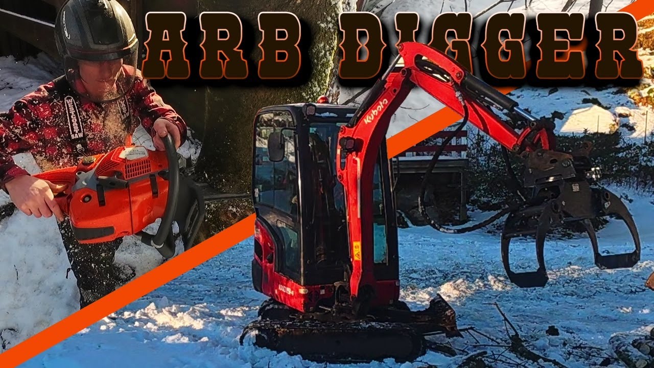 Rotting Maple Leaning Over Building! | Kubota KX019 4