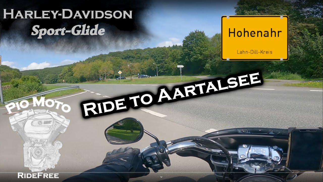 Harley Davidson Sport Glide Exhaust and Engine Sound Ride to Aartalsee