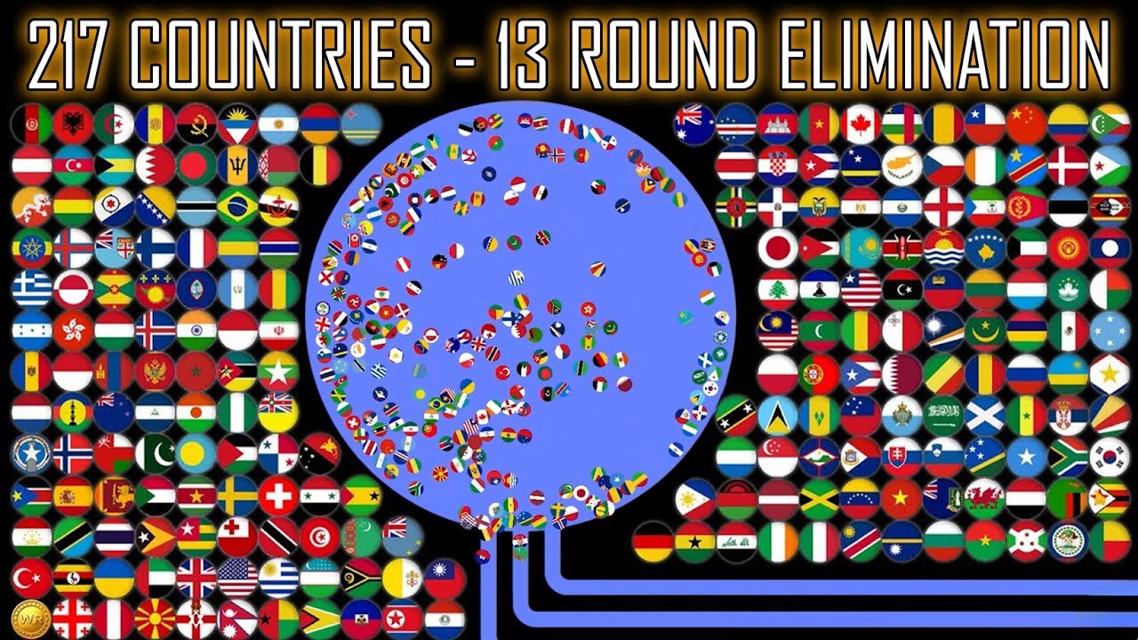 217 Countries - 13 Round Marble Eliminations | WORLD MARBLE RACE #97