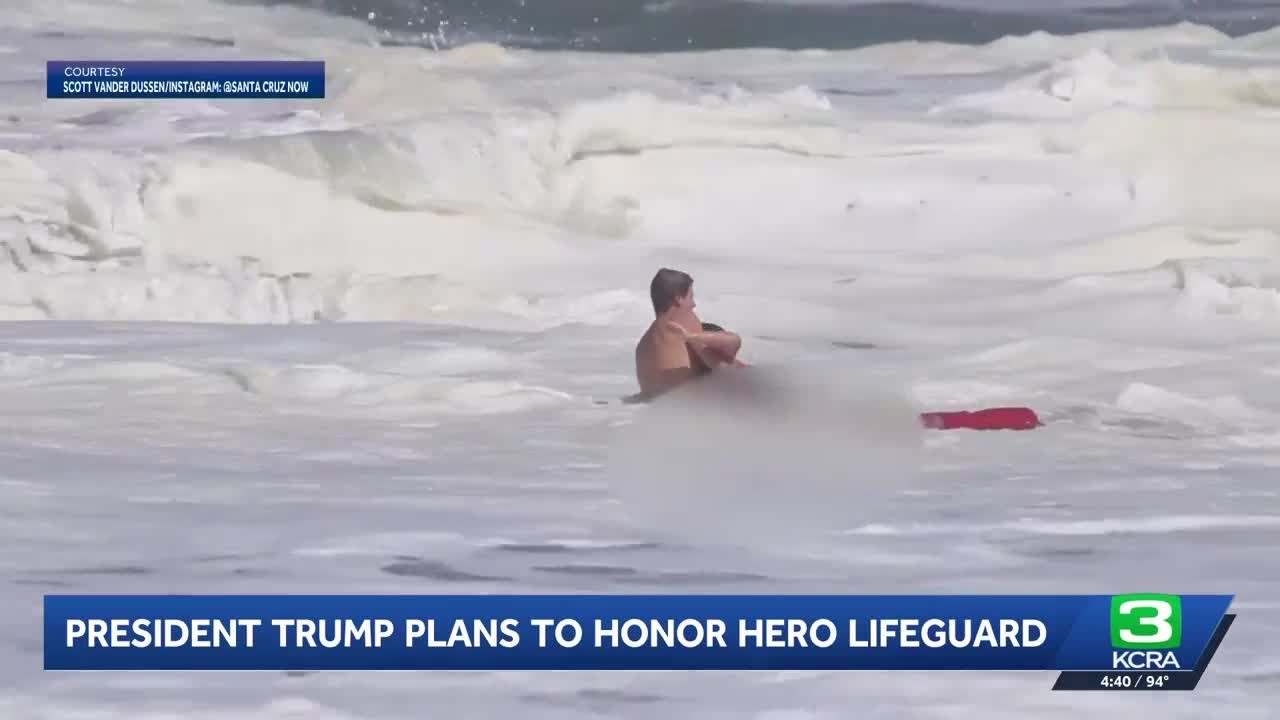 Teen lifeguard's rescue of boy at California beach gets President Trump's attention