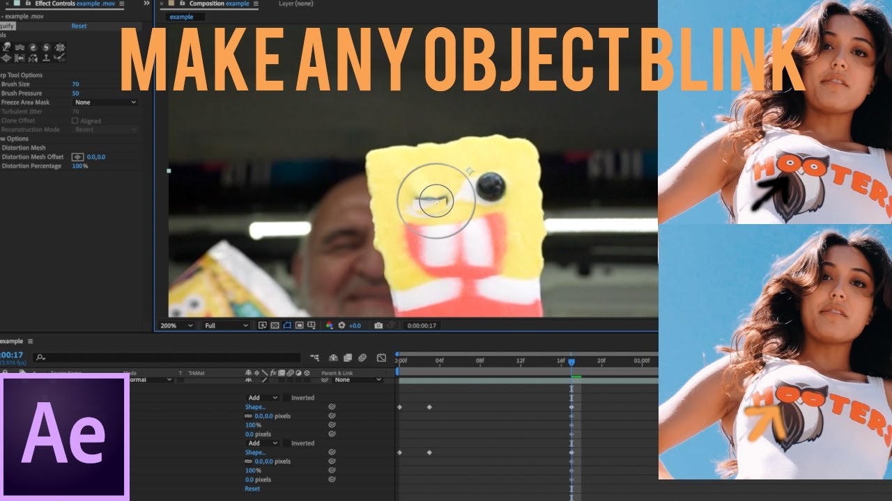 Easy how to Animate Blinking Eyes on Videos in After Effects