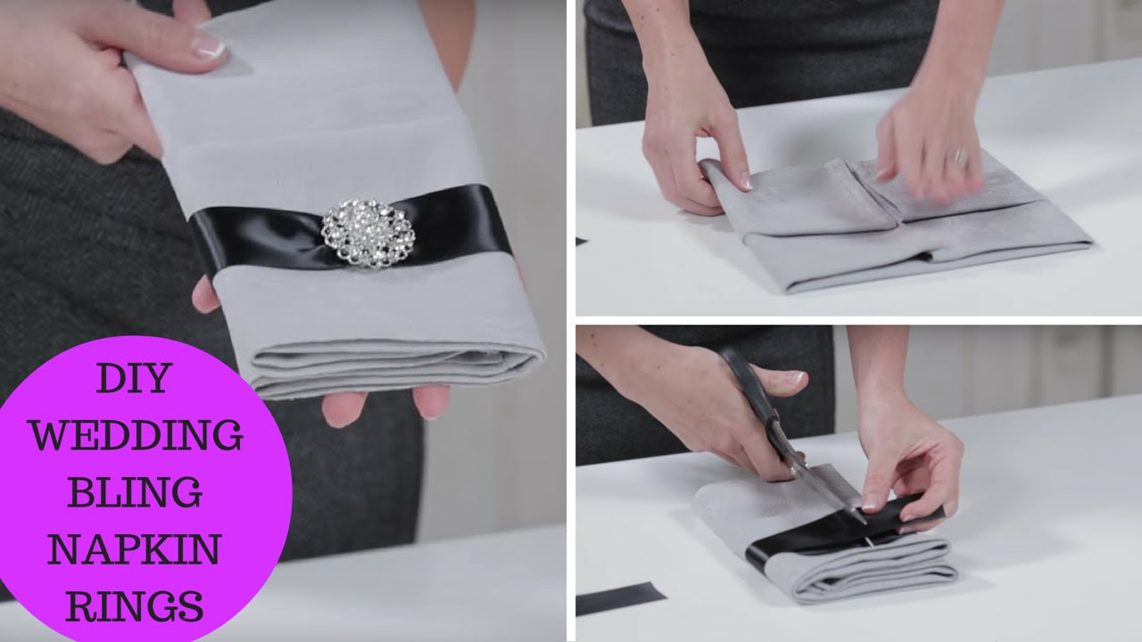 DIY Wedding Bling Napkin Rings a Do it Yourself Wedding Decoration Project by TOTALLY DAZZLED