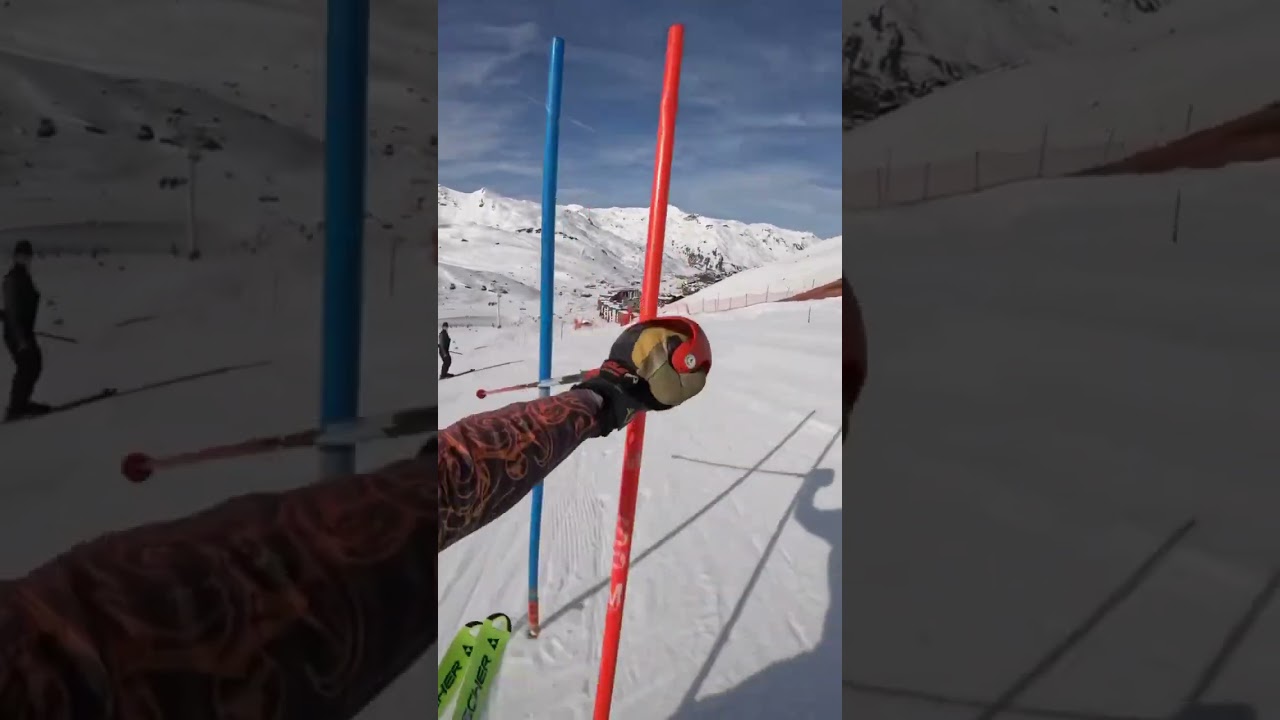 POV of alpine ski racing! #skiing #skier #skirace #extremesport #pov #viral #fyp #trending
