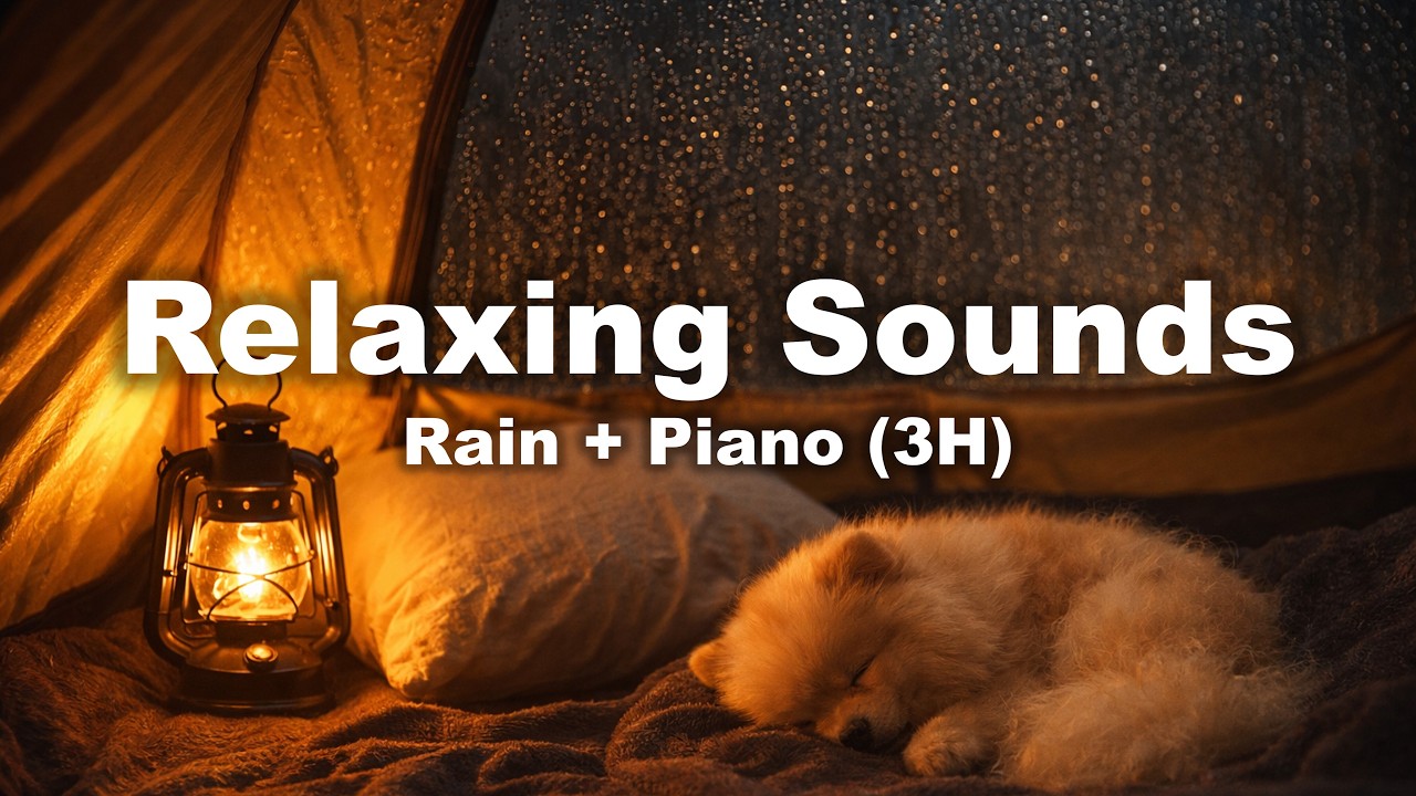비 오는 밤 - 캠핑 | 3시간 피아노 & 빗소리 | Rainy Camping Night Piano & Rain Sounds