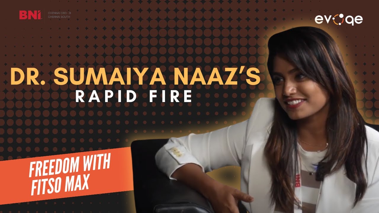 Fast & Fun Physio with Dr.  Sumaiya Naaz | Rapid Fire Interview by Jubran Siddique | Evoqe Digital