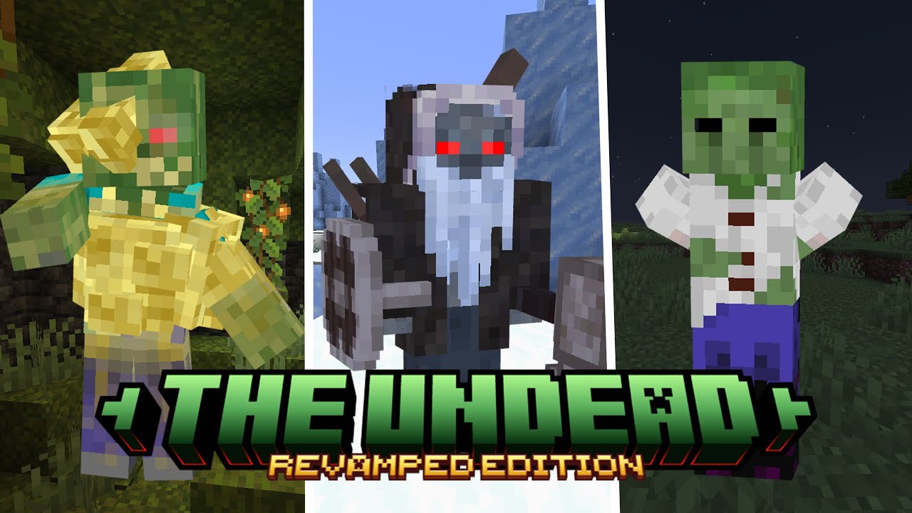 ОБЗОР МОДА НА МОБОВ В МАЙНКРАФТ ► 100 дней 100 модов. Обзор мода THE UNDEAD REVAMPED #81
