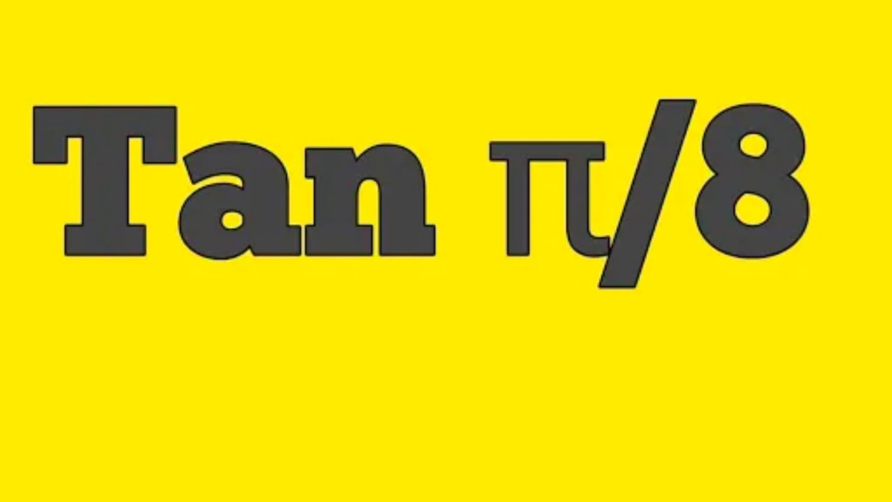 tan(π/8) Exact Value 🔥 Easy Trick & Step-by-Step in kannada explanation 
