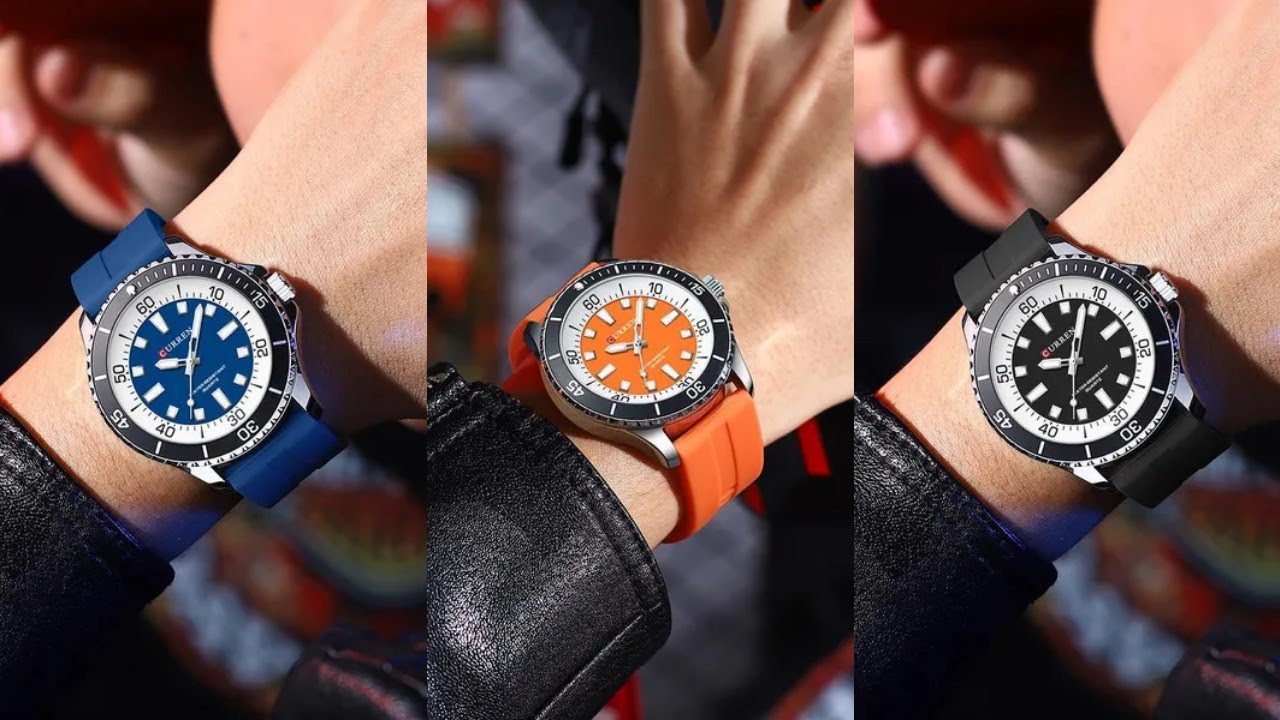 CURREN Watches For Men Luxury Strap Sports Watch Wristwatch Waterproof Luminous Male Masculino 8448