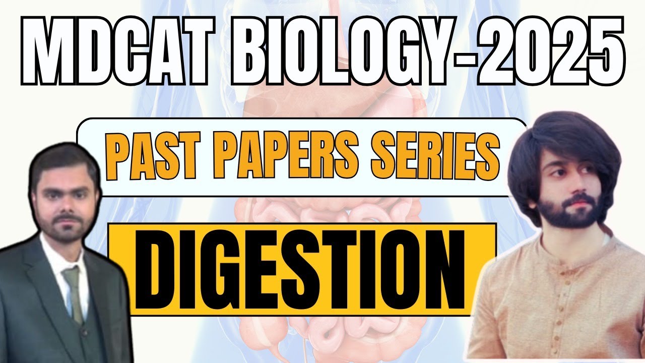 MDCAT Biology Past Papers | Human Digestive System MCQs Solved | Chapter-wise MDCAT MCQs Prep 2025
