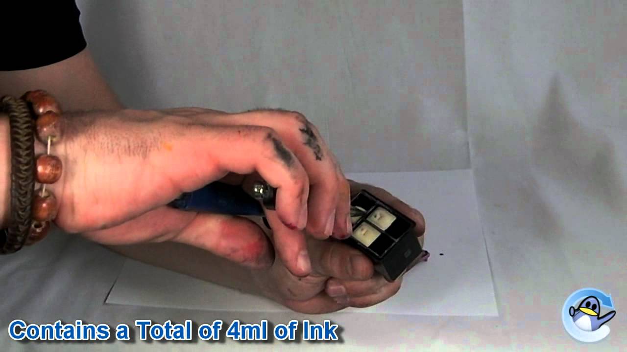 Inside HP 301 Colour Ink Cartridge