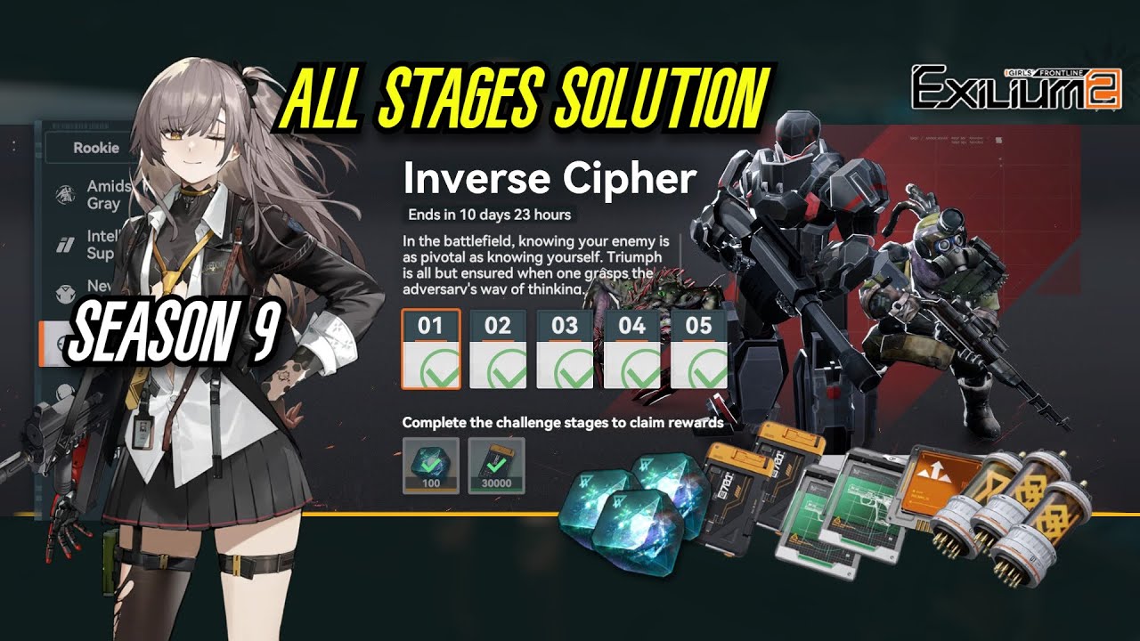 【GFL2】Inverse Cipher SEASON 9 ALL Puzzles Solutions! - Girls Frontline 2 Exilium