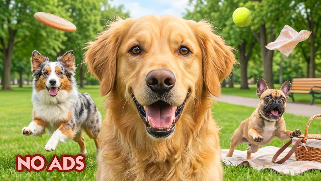 12 Hours of Dog TV for Dogs to Watch 🐶 Running Dogs & Calming Music for Separation Anxiety