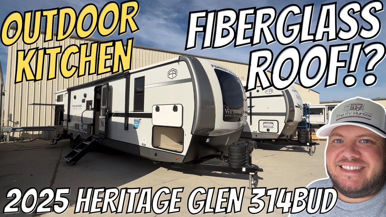 FIBERGLASS ROOF!? MASSIVE OUTDOOR KITCHEN!!! 2025 Heritage Glen 314BUD