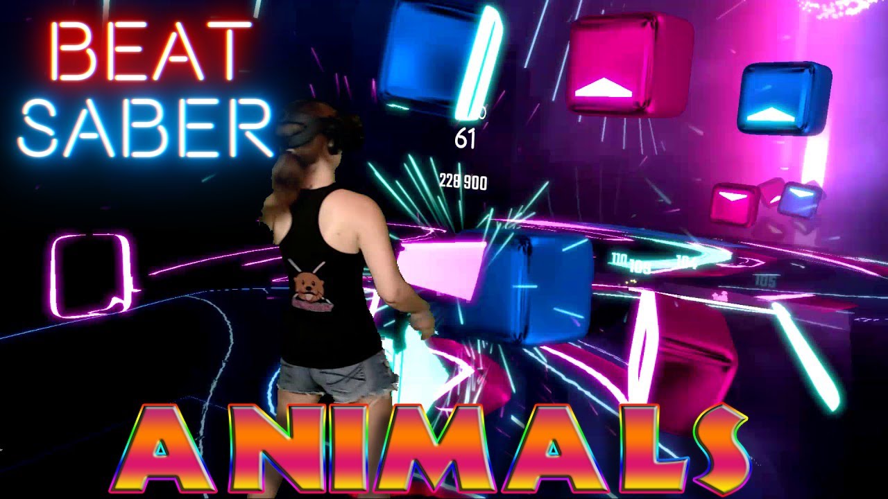Beat Saber || Animals by Martin Garrix (Expert+) First Attempt || Mixed Reality