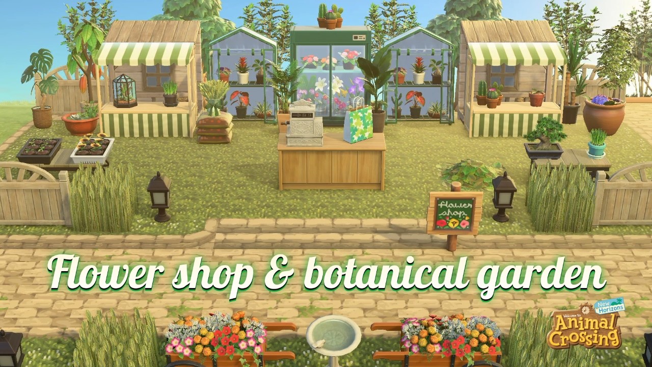 Flower shop & Botanical garden || Speed Build || Animal Crossing: New Horizons