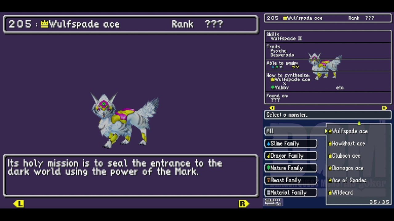 Dragon Quest Monsters Joker - All Monsters