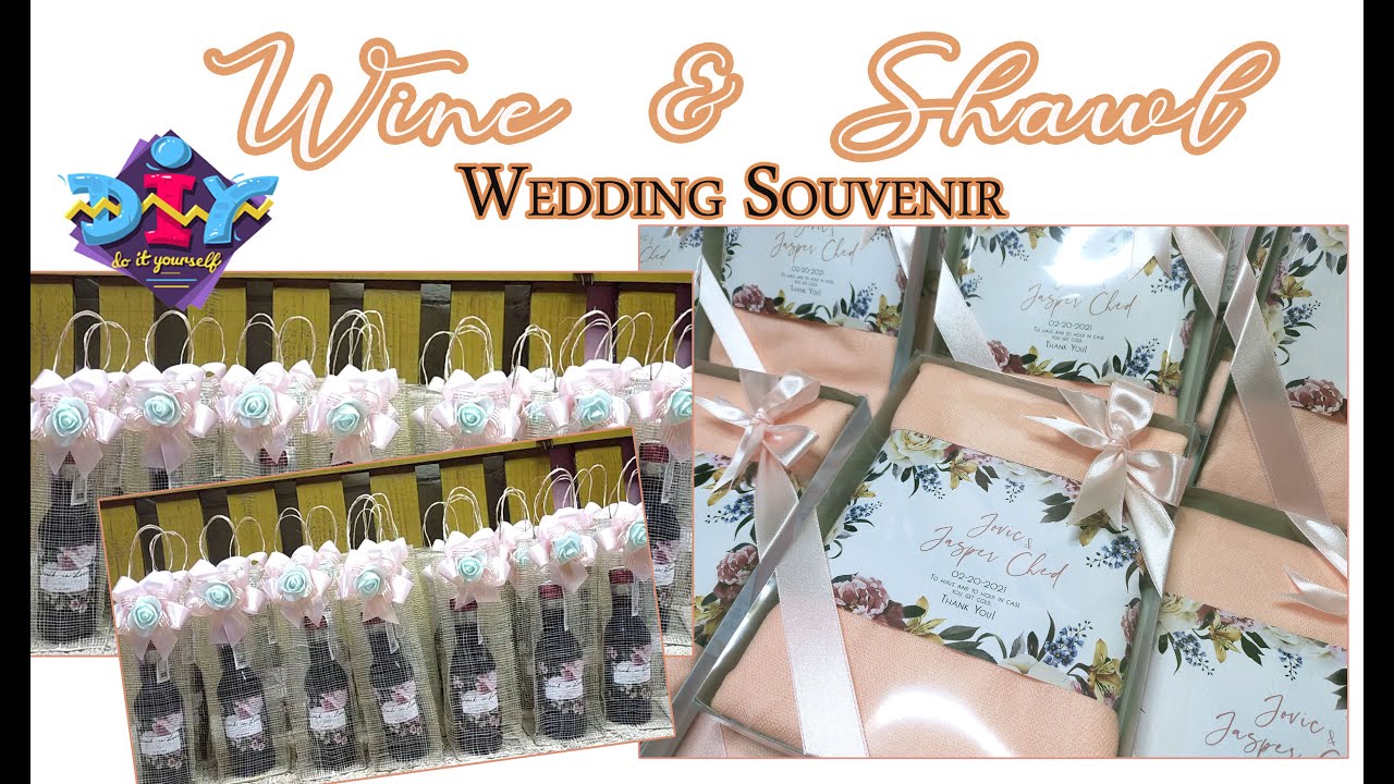 How to make Wedding Souvenir / Wine and Shawl Part 2 / Video Tutorial