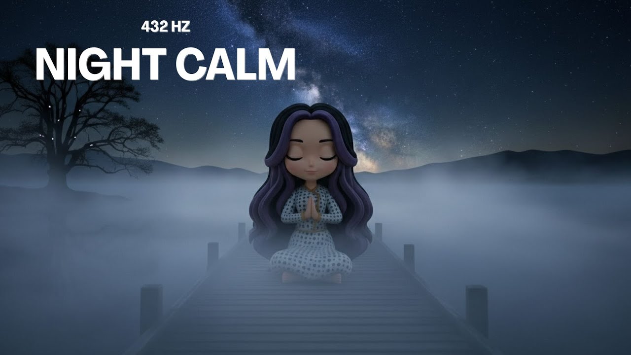 432Hz | Night Calm | No Music | Black Screen | 1 Hour