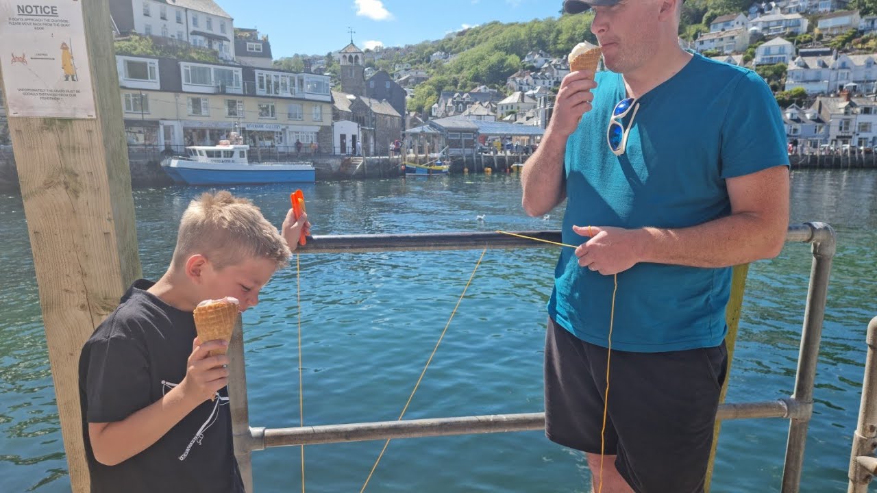 UK Sea fishing - Fun at Looe Harbour