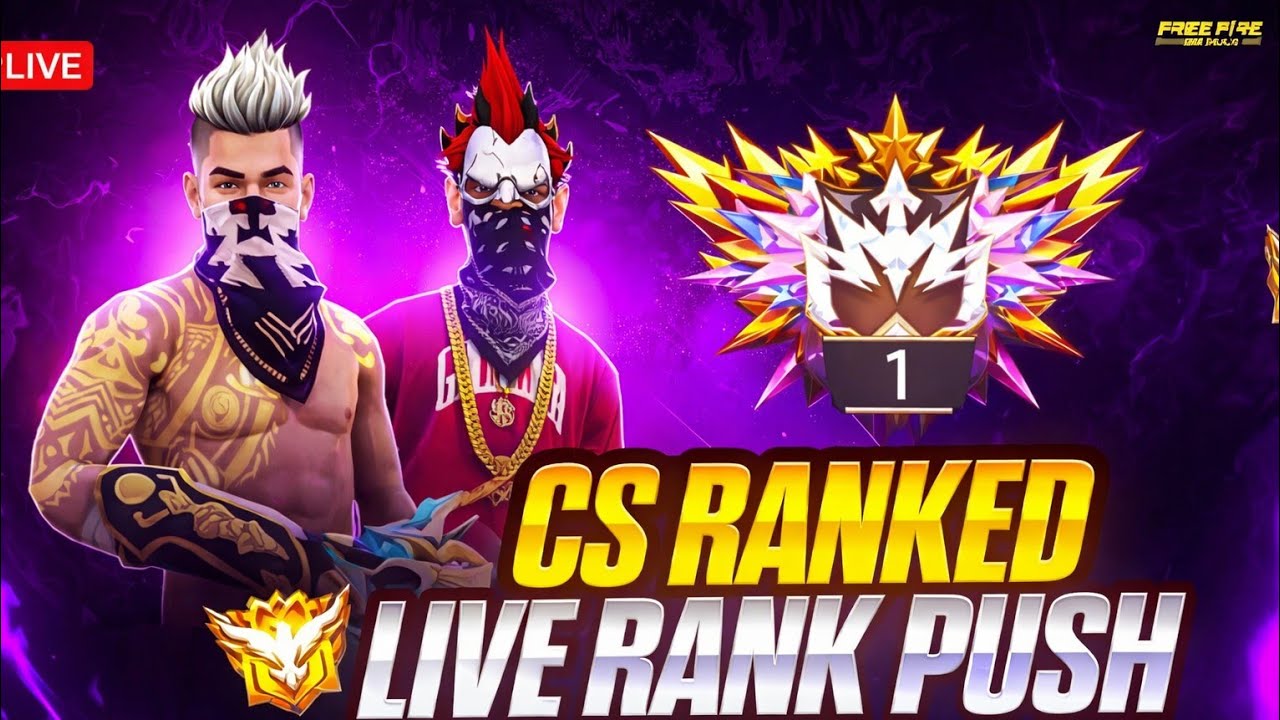 FREE FIRE CS RANKED LIVE RANK PUSH 💥 GIVWAY &FREE FIRE LIVE BR RANK PUSH 💥 GIVWAY