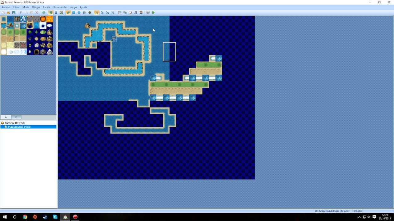 Tutorial RPG Maker VX Ace - Ep. 1 - Breve Explicacion Ausencia + Creando Mapa Sencillo