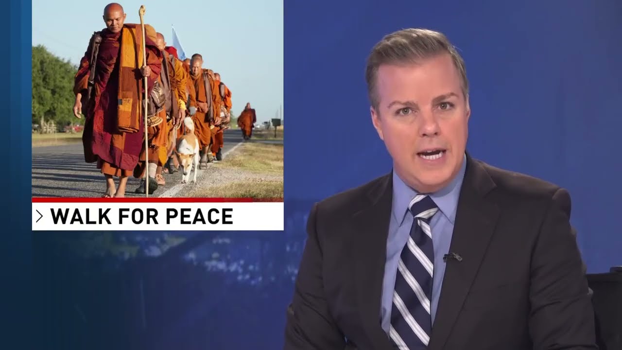 Buddhist monks peace walk from TX to DC