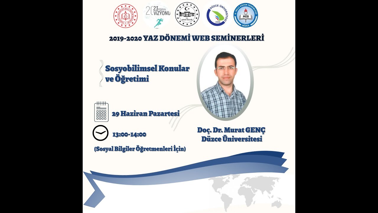 Düzce İl Milli Eğitim Müdürlüğü-Haziran Dönemi Webseminerleri-Sosyobilimsel Konular ve Öğretimi