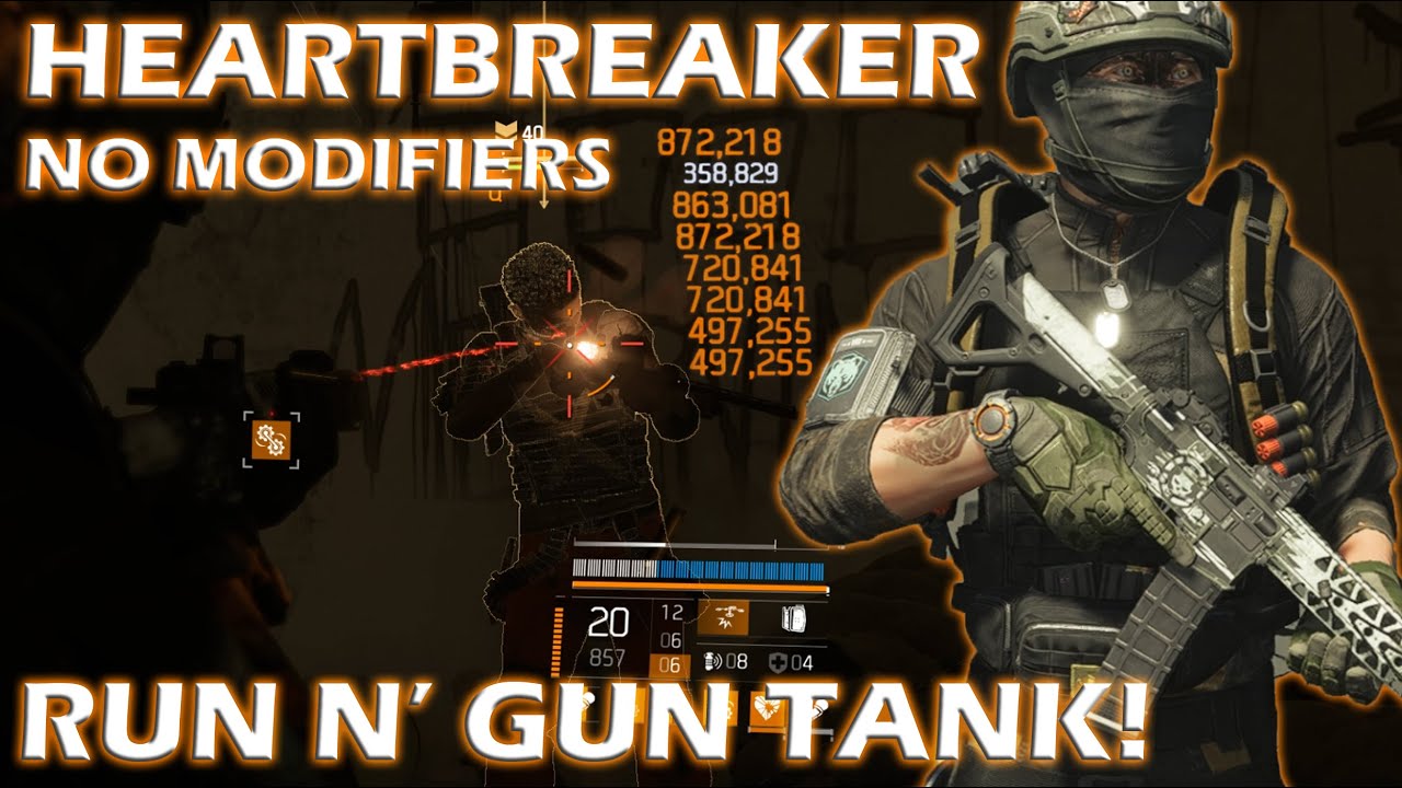 Heartbreaker DPS TANK No Modifiers Needed | Solo PVE Build #division2