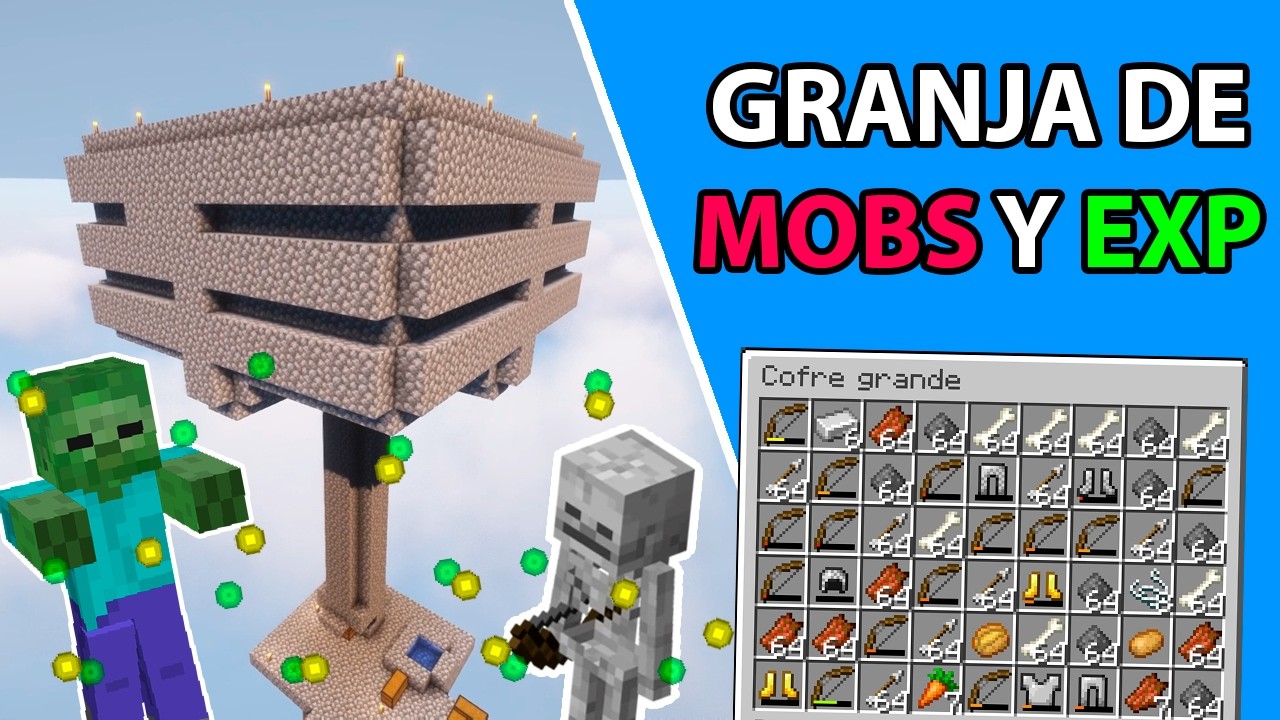 🟢 COMO HACER UNA GRANJA DE MOBS Y EXPERIENCIA EN MINECRAFT 1.21/1.20 | Java y Bedrock| 🟢
