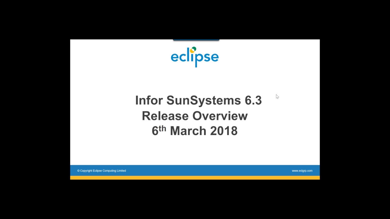 Infor SunSystems v6 3 An Overview