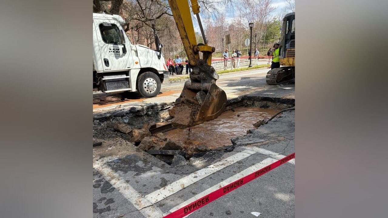 Crews working to repair leaking water main near Georgia Tech