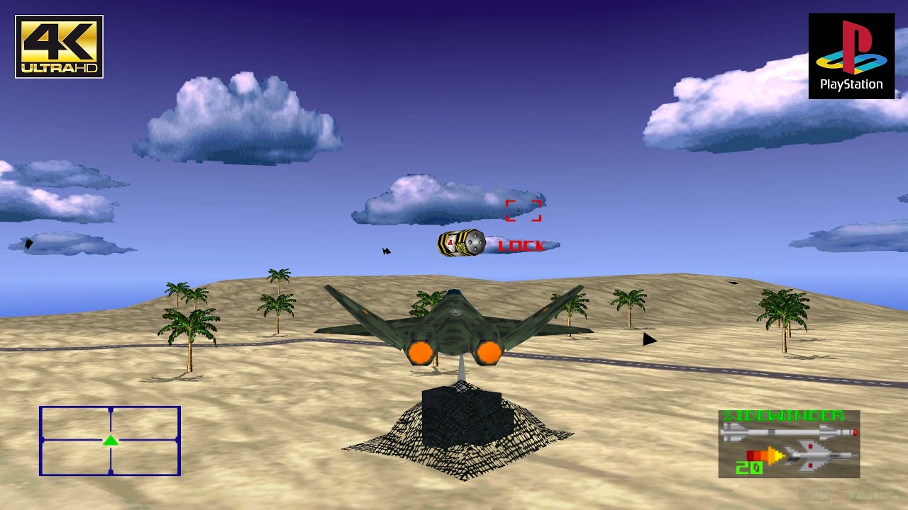 Agile Warrior F-111X - Gameplay PSX / PS1 / PGXP / Widescreen 4k 2160p (DuckStation)