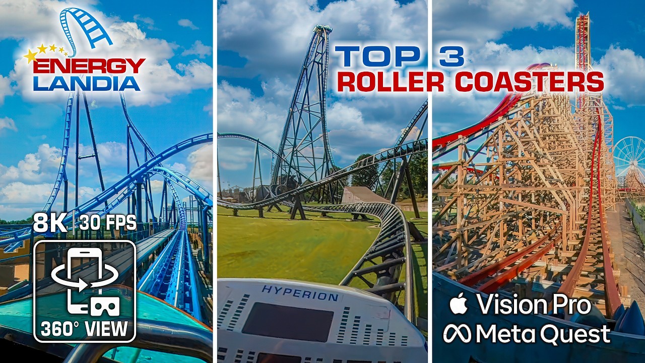 Energylandia: TOP 3 Ultimate 360° epic VR Roller Coaster OnRides 8K #metaquest #8k #applevisionpro