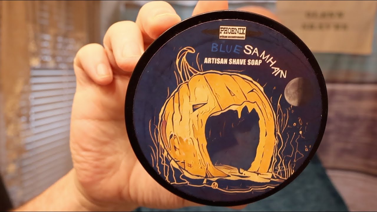 Halloween Shave with Blue Samhain by Phoenix Shaving