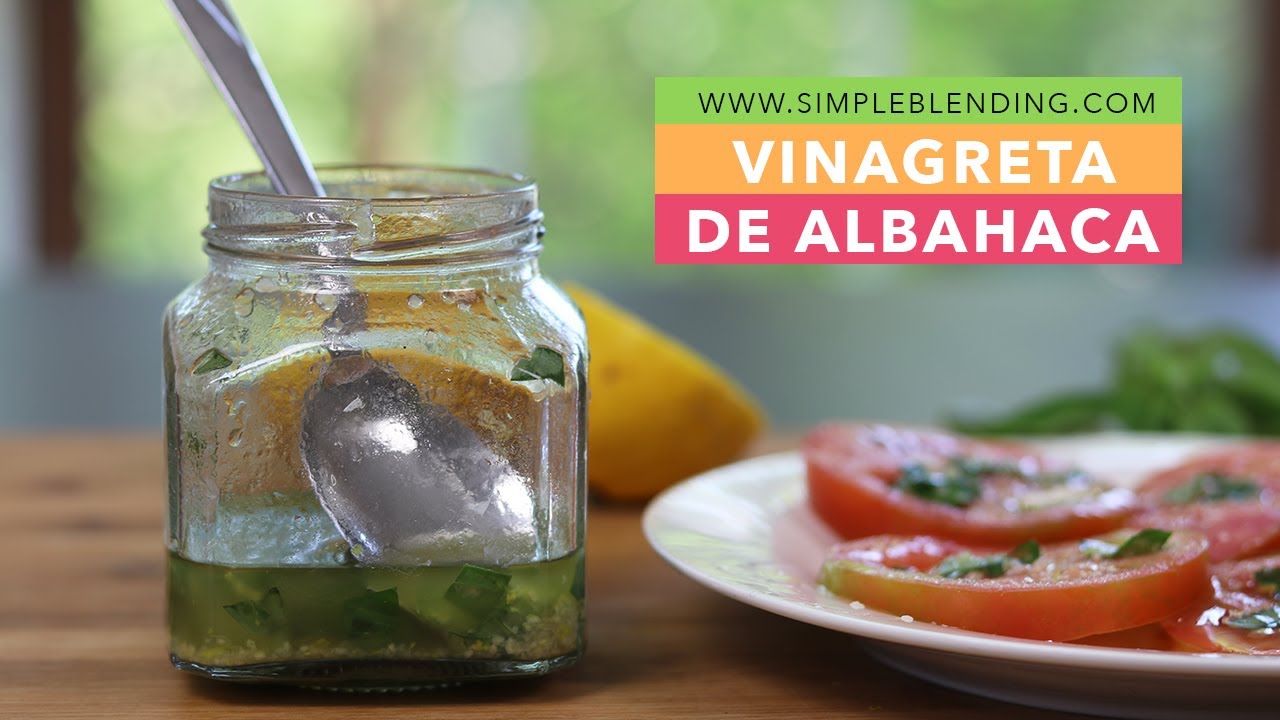 VINAGRETA DE ALBAHACA | Receta de aliño de albahaca | Aderezo para ensalada sin vinagre