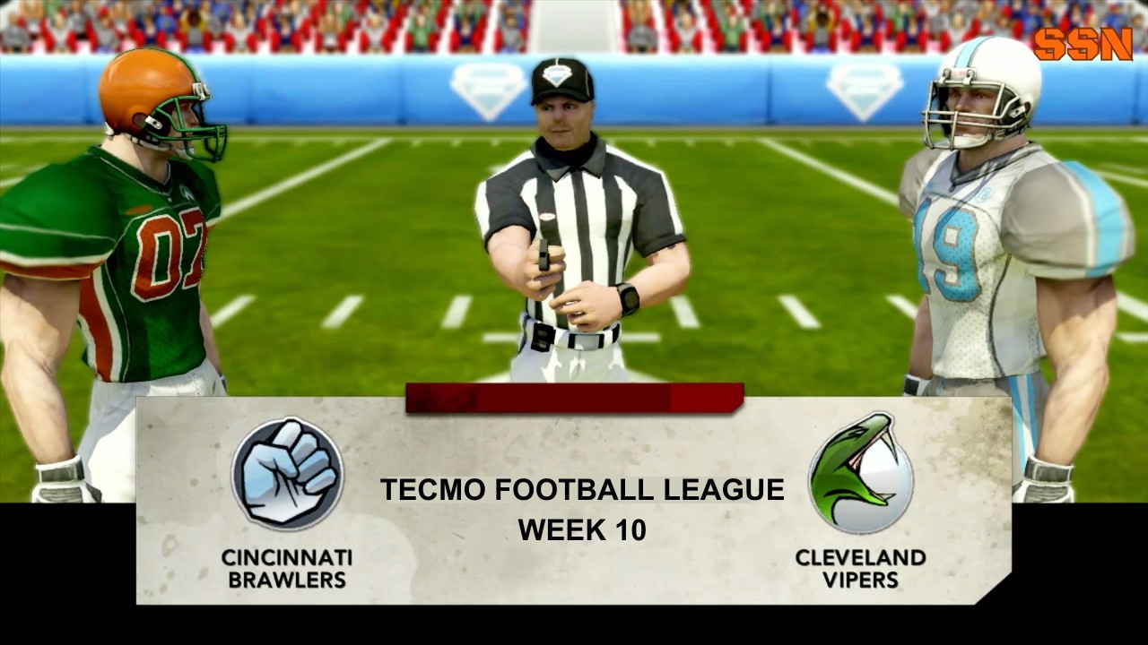 Tecmo Football League Week 10- Cincinnati Brawlers (4-4) vs Cleveland Vipers (5-3)