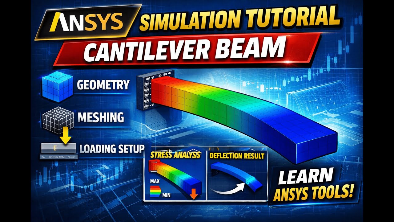 ANSYS Tutorial: Designing and Simulating a Simple Cantilever Beam | Basic ANSYS Tools