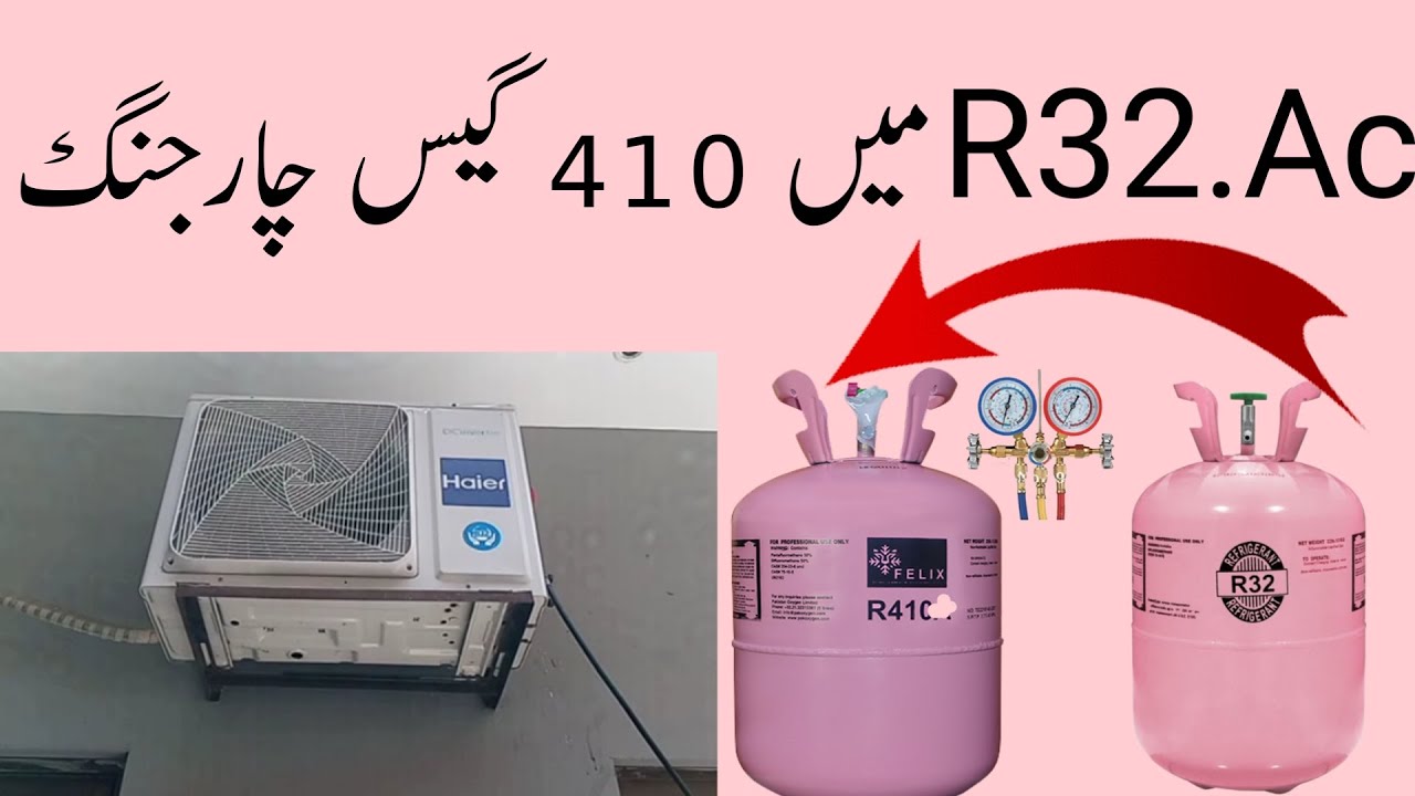 Haier R32 Ac main  R410 gass charging 2023