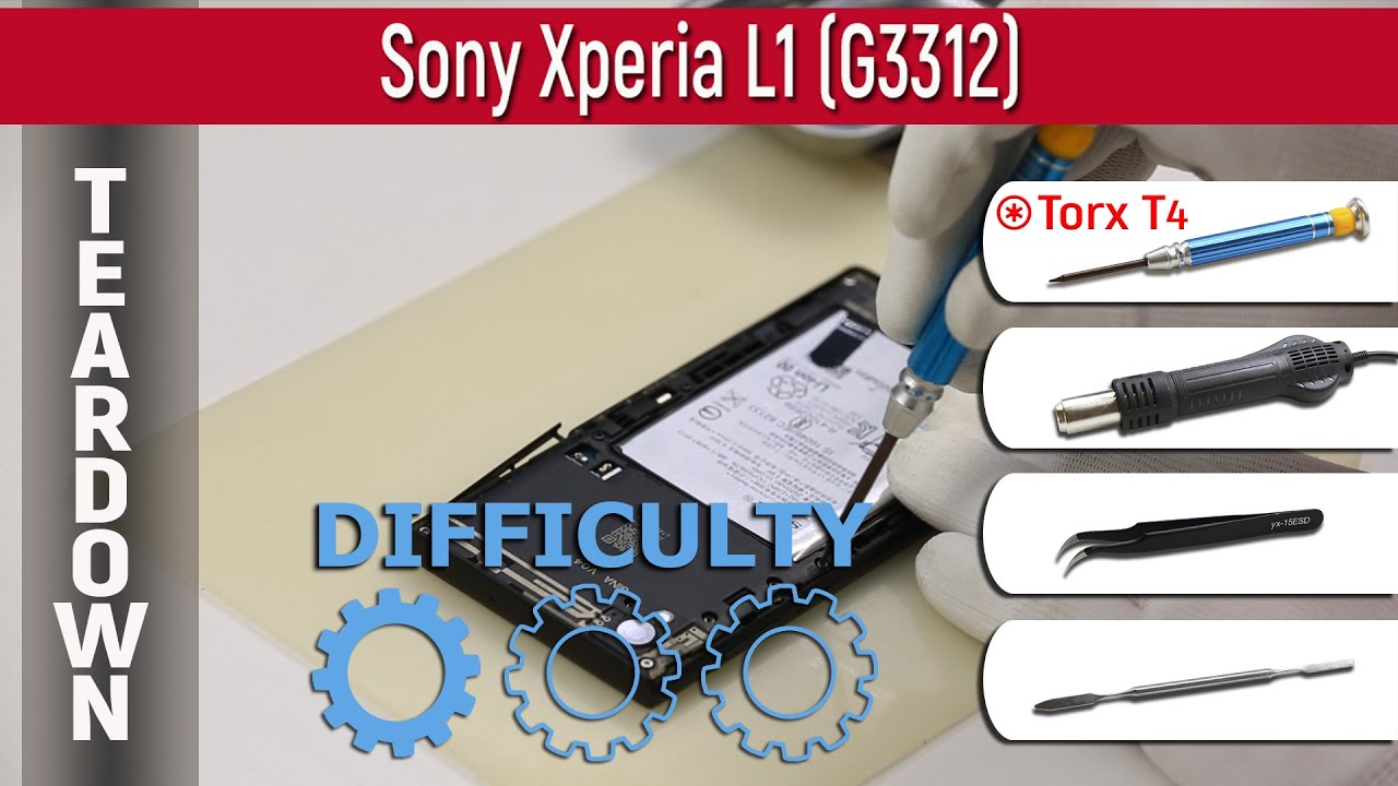 Как разобрать 📱 Sony Xperia L1 G3312 Разборка и ремонт