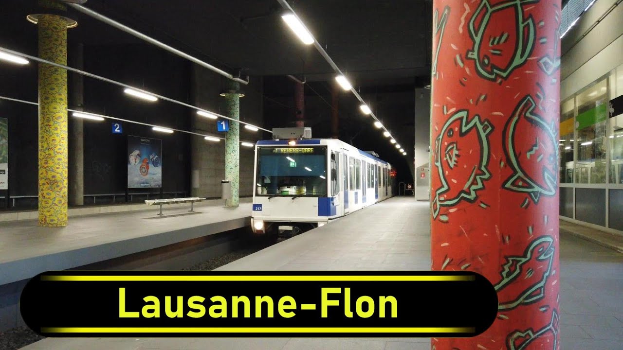 Metro Station Lausanne-Flon - Lausanne 🇨🇭 - Walkthrough 🚶
