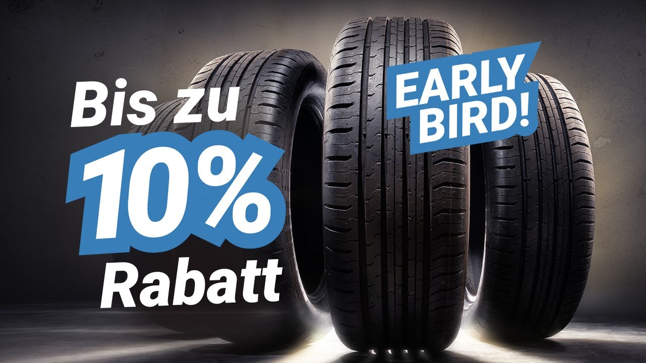 Early Bird Deals bei ReifenDirekt.de: Bis zu 10% Rabatt auf Reifen, &Ouml;le & Schneeketten