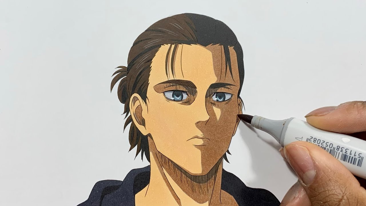 How to Draw Eren Yeager Easy - Attack on Titan Season 4 (Shingeki no Kyojin / 進撃の巨人)