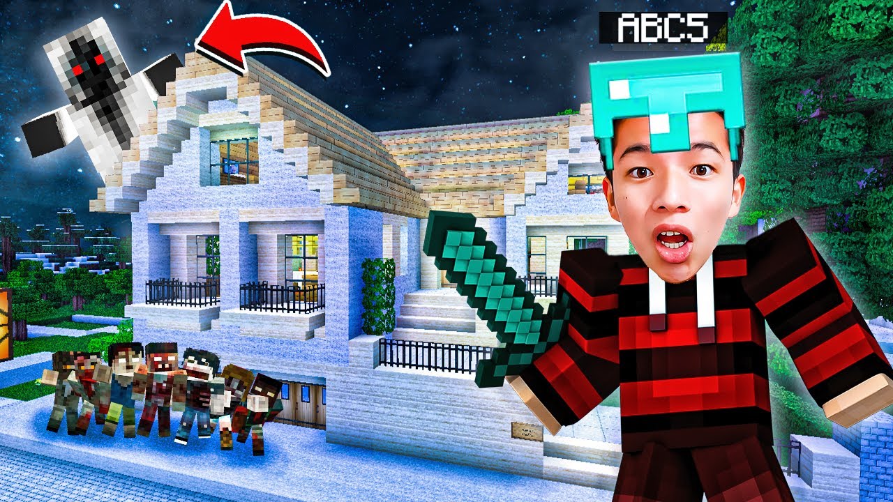 Minecraft, lekin qo'rqinchli arvoh uyiga tushib qoldim !