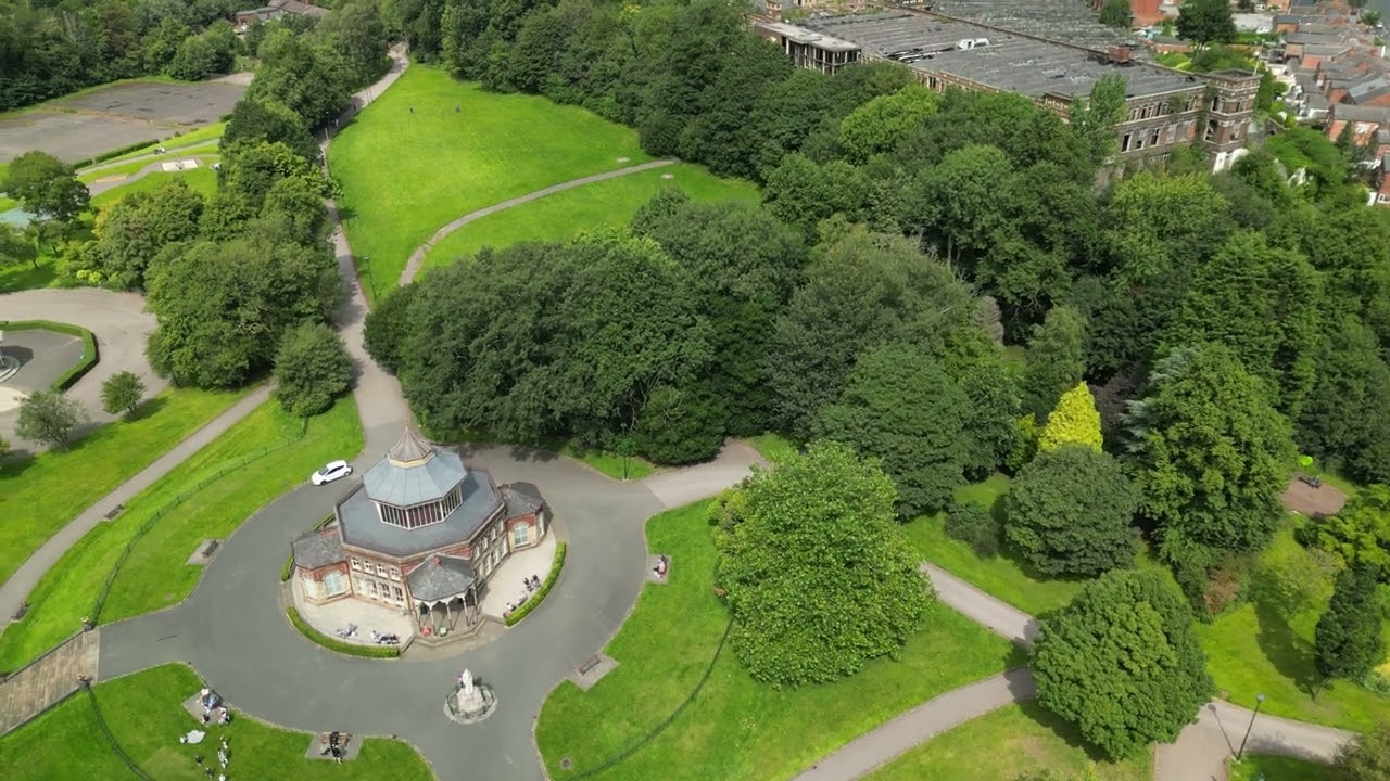 DJI Drone Footage Mesnes Park, Wigan, 07/08/2023