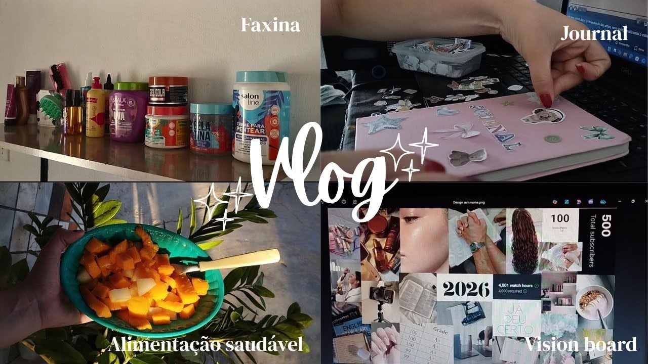 Vlog | o prazer de vivenciar o agora, vision board, comecei um journal, organizando a vida 🌟🍀