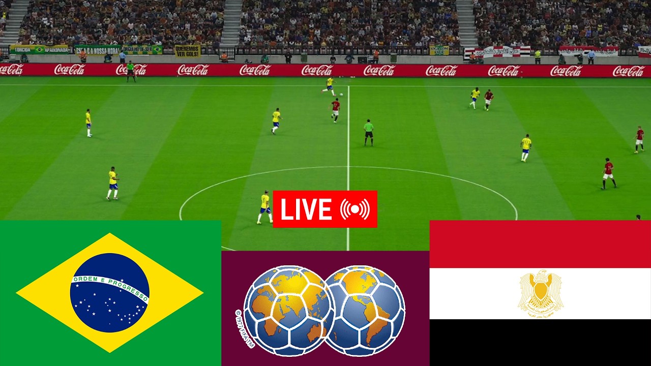 [LIVE] Brazil vs Egypt International Friendly Pre World Cup 2026 Full Match - Video Game Simulation