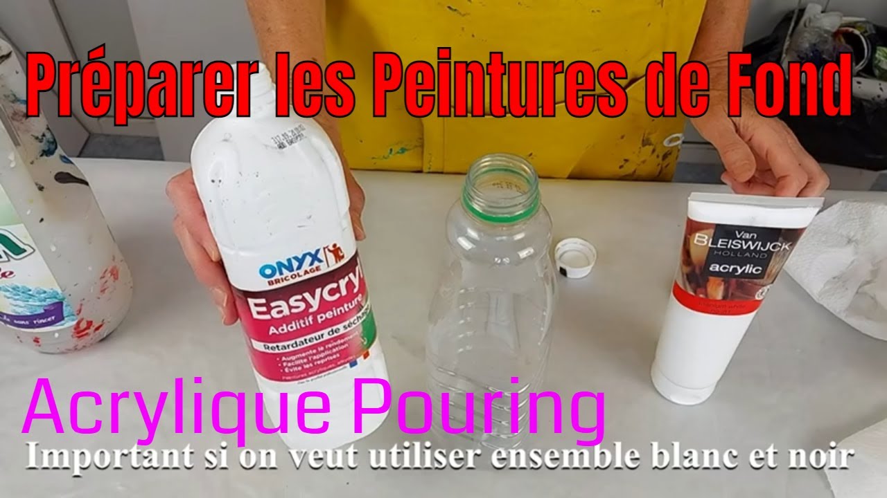Comment préparer les peintures en Acrylique Pouring ? #pouringmedium  🎨🎨🎨 Vidéo 1ère/4 _ 130