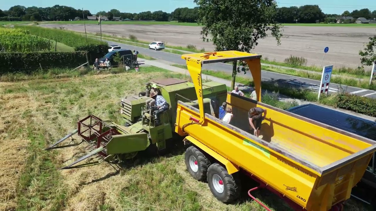 Brouwgerst oogsten met een Claas Cosmos in Ermelo om mooie bieren van de maken 2024